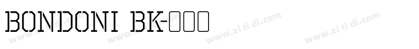 Bondoni Bk字体转换